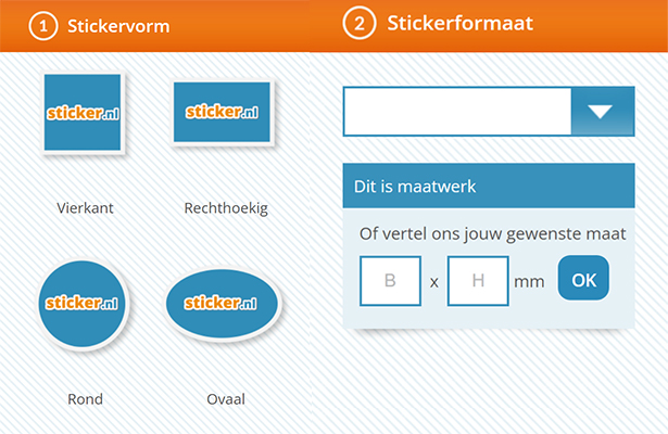 Printscreen ontwerpmodule vorm